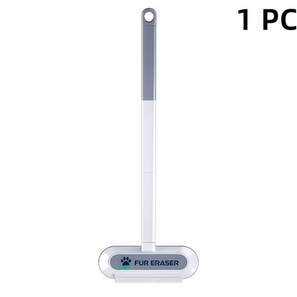 Upgraded Reusable Pet Hair Remover Brush - Universal, Compact and Lightweight Zero Waste Eco-Conscious Single Item with Extra-Long Handle, Flexible Bristles, Washable No Damage Undercoat Pickup for Dog/Cat Fur on Furniture, Car Seats
