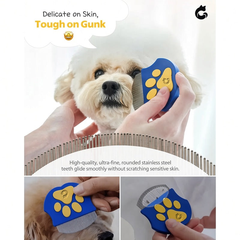 PETHROOM Easy Facial Comb for Cats and Dogs Pets Eye Comb