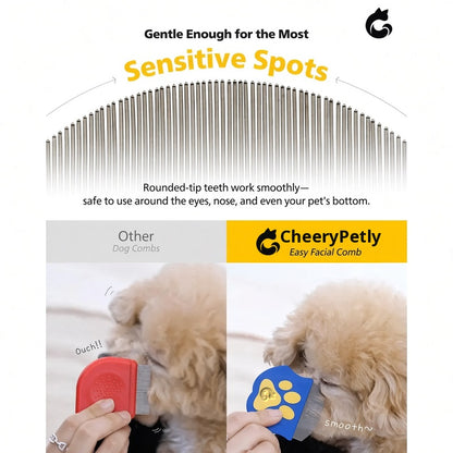PETHROOM Easy Facial Comb for Cats and Dogs Pets Eye Comb