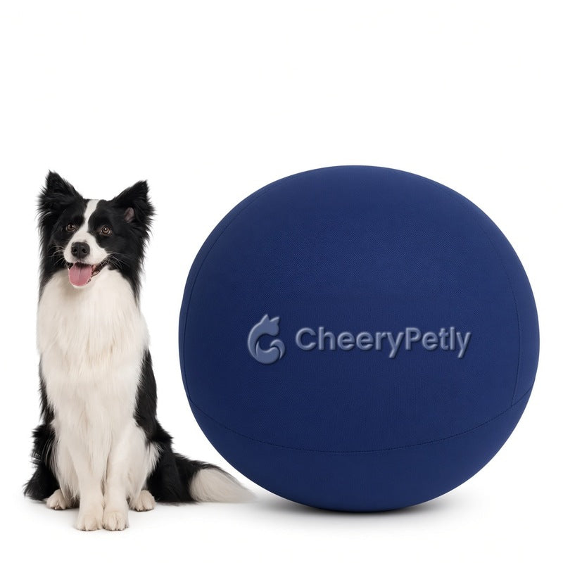 Interactive Herding Ball for Dogs - Inflate & Go Exercise Aid, No Full Inflation Needed, Push & Chase Ball Toy, Supervised Interactive Outdoor Play, Boosts Physical & Mental Stimulation,Familyfun