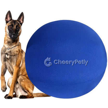 Interactive Herding Ball for Dogs - Inflate & Go Exercise Aid, No Full Inflation Needed, Push & Chase Ball Toy, Supervised Interactive Outdoor Play, Boosts Physical & Mental Stimulation,Familyfun
